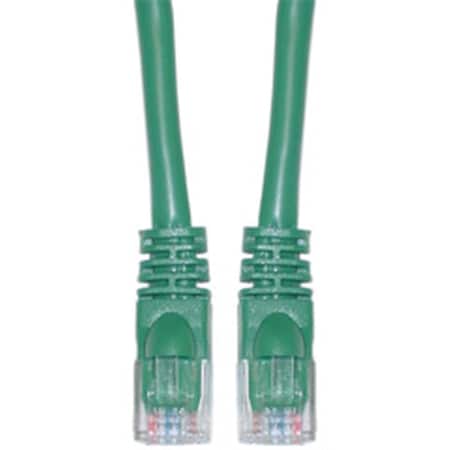 Cable Wholesale Cat6a Green Ethernet Patch Cable Snagless Molded Boot 500 MHz 2 foot 13X6-05102